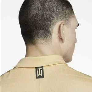 Nike Tiger Woods Dri Fit Golf Polo Celestial Gold